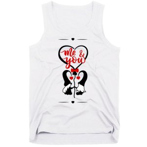 Me And You Happy Valentines Day Gnomes And Hearts Tank Top