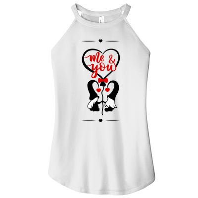 Me And You Happy Valentines Day Gnomes And Hearts Women's Perfect Tri Rocker Tank