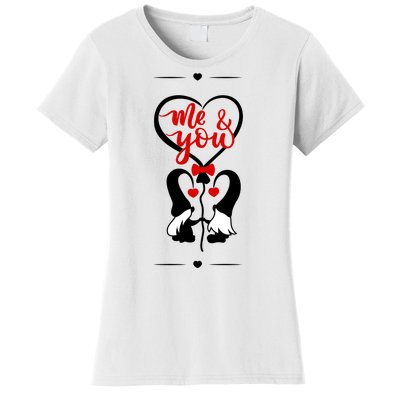 Me And You Happy Valentines Day Gnomes And Hearts Women's T-Shirt