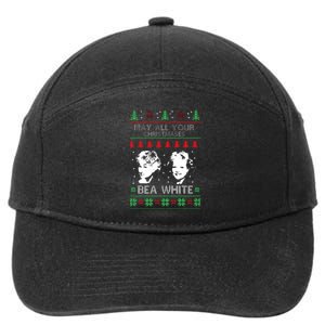 May All Your Christmases Bea White Funny Holiday Festive 7-Panel Snapback Hat