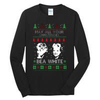 May All Your Christmases Bea White Funny Holiday Festive Tall Long Sleeve T-Shirt