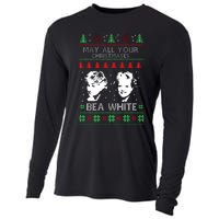 May All Your Christmases Bea White Funny Holiday Festive Cooling Performance Long Sleeve Crew