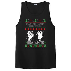 May All Your Christmases Bea White Funny Holiday Festive PosiCharge Competitor Tank