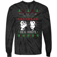 May All Your Christmases Bea White Funny Holiday Festive Tie-Dye Long Sleeve Shirt