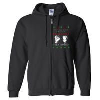 May All Your Christmases Bea White Funny Holiday Festive Full Zip Hoodie