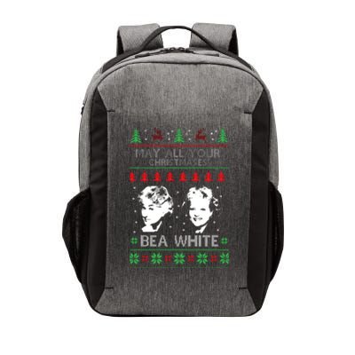 May All Your Christmases Bea White Funny Holiday Festive Vector Backpack