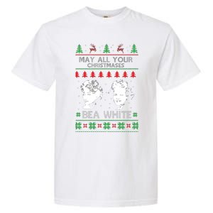 May All Your Christmases Bea White Funny Holiday Festive Garment-Dyed Heavyweight T-Shirt