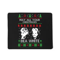 May All Your Christmases Bea White Funny Holiday Festive Mousepad