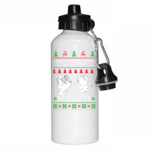 May All Your Christmases Bea White Funny Holiday Festive Aluminum Water Bottle