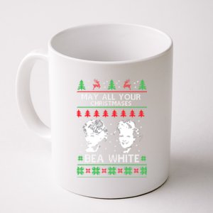 May All Your Christmases Bea White Funny Holiday Festive Coffee Mug