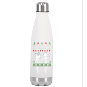 May All Your Christmases Bea White Funny Holiday Festive Stainless Steel Insulated Water Bottle