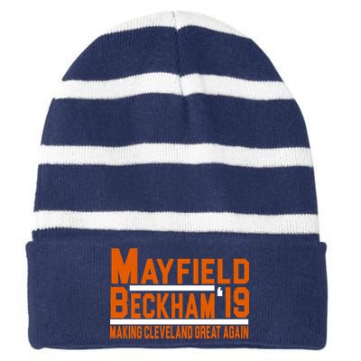 Mayfield Beckham 19 Striped Beanie with Solid Band