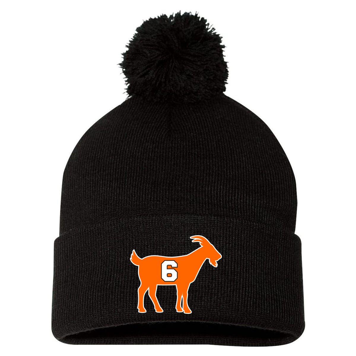 Mayfield Goat Cleveland, Ohio Football Pom Pom 12in Knit Beanie