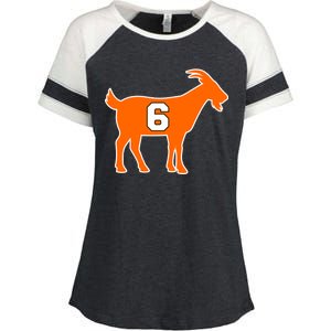 Mayfield Goat Cleveland, Ohio Football Enza Ladies Jersey Colorblock Tee