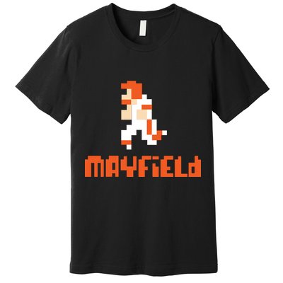 Mayfield Pixel Quarterback Cleveland Premium T-Shirt