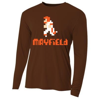 Mayfield Pixel Quarterback Cleveland Cooling Performance Long Sleeve Crew