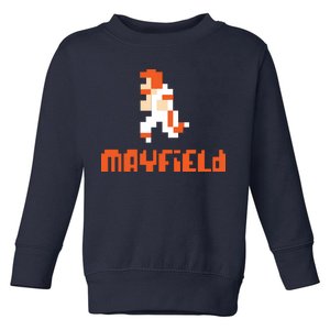 Mayfield Pixel Quarterback Cleveland Toddler Sweatshirt