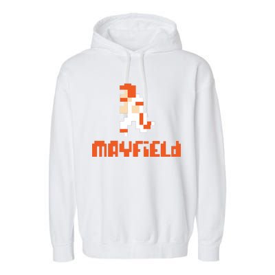 Mayfield Pixel Quarterback Cleveland Garment-Dyed Fleece Hoodie