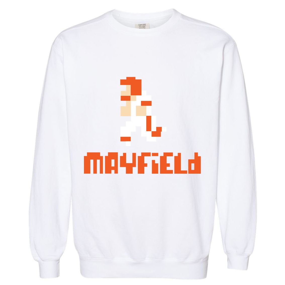 Mayfield Pixel Quarterback Cleveland Garment-Dyed Sweatshirt