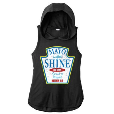 Mayo Light Shine for Jesus Ladies PosiCharge Tri-Blend Wicking Draft Hoodie Tank