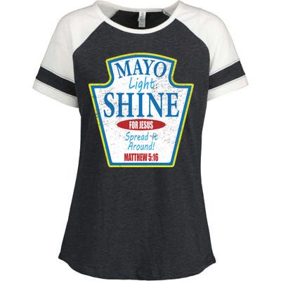 Mayo Light Shine for Jesus Enza Ladies Jersey Colorblock Tee