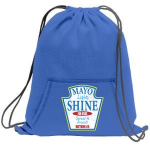 Mayo Light Shine for Jesus Sweatshirt Cinch Pack Bag