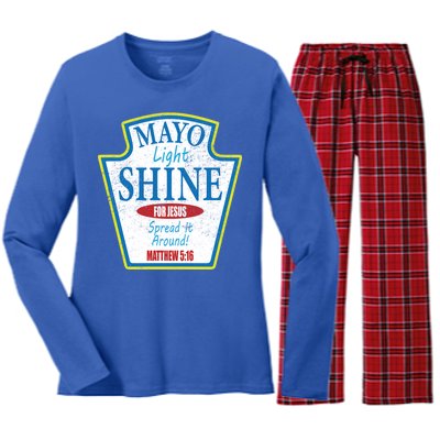 Mayo Light Shine for Jesus Women's Long Sleeve Flannel Pajama Set 