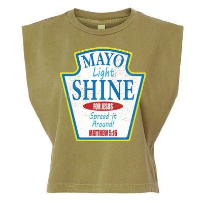 Mayo Light Shine for Jesus Garment-Dyed Women's Muscle Tee