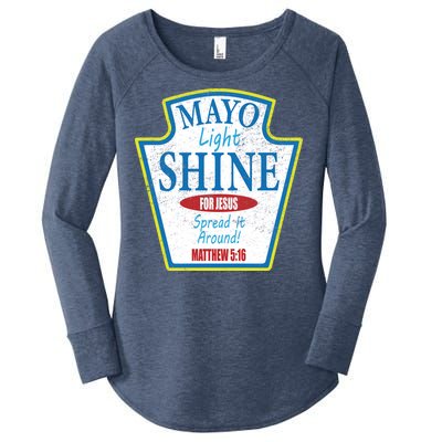 Mayo Light Shine for Jesus Women's Perfect Tri Tunic Long Sleeve Shirt