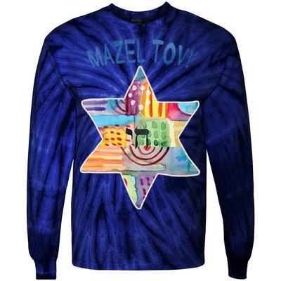 Mazel Tov Tie-Dye Long Sleeve Shirt