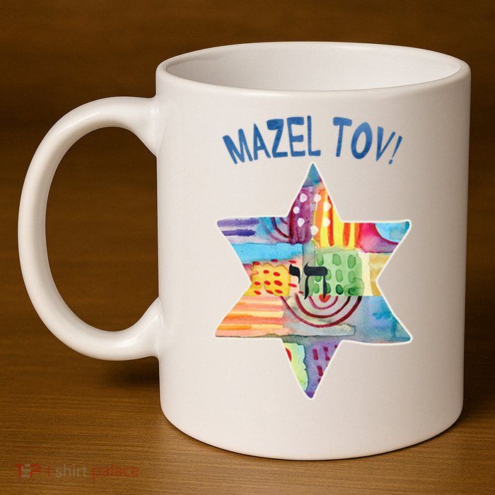 Mazel Tov 11oz C Handle Ceramic Mug