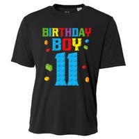 Master Builder 11th Birthday 11 Year Building Bricks Cooling Performance Crew T-Shirt