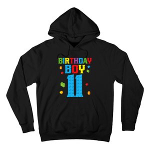 Master Builder 11th Birthday 11 Year Building Bricks Hoodie