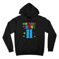 Master Builder 11th Birthday 11 Year Building Bricks Hoodie