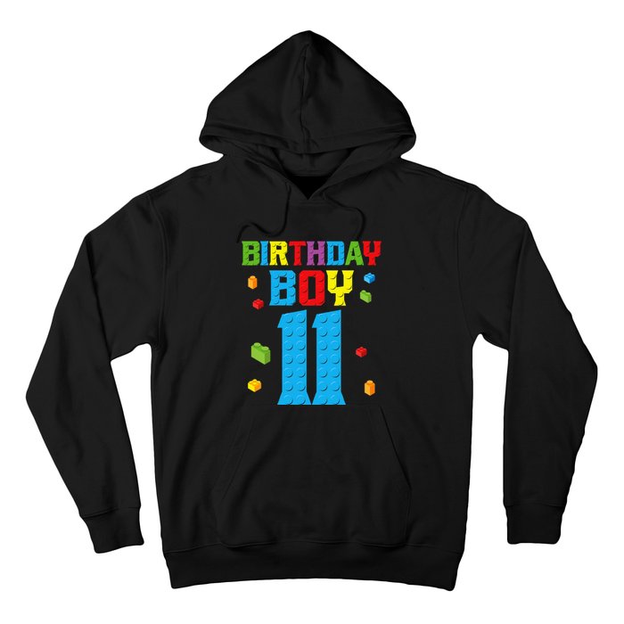 Master Builder 11th Birthday 11 Year Building Bricks Hoodie