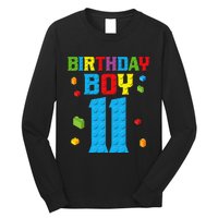 Master Builder 11th Birthday 11 Year Building Bricks Long Sleeve Shirt