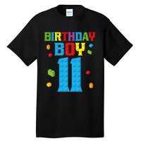 Master Builder 11th Birthday 11 Year Building Bricks Tall T-Shirt