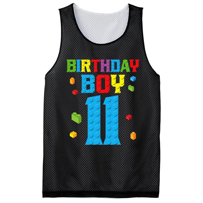 Master Builder 11th Birthday 11 Year Building Bricks Mesh Reversible Basketball Jersey Tank