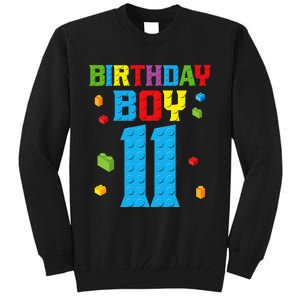 Master Builder 11th Birthday 11 Year Building Bricks Tall Sweatshirt