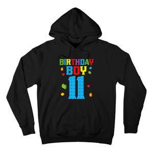 Master Builder 11th Birthday 11 Year Building Bricks Tall Hoodie