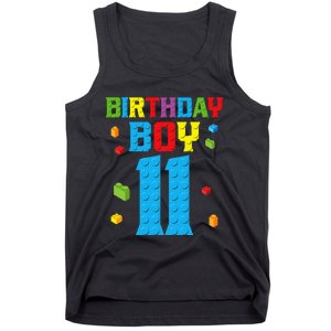 Master Builder 11th Birthday 11 Year Building Bricks Tank Top