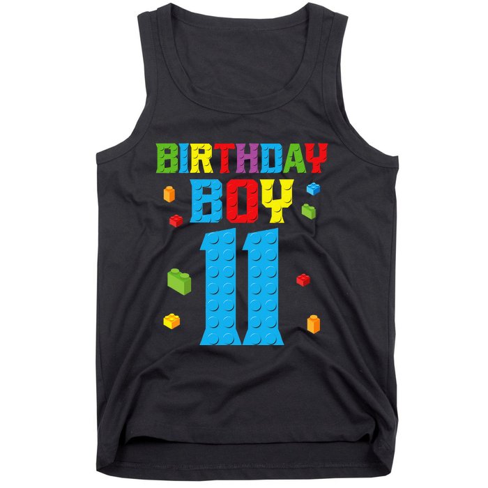 Master Builder 11th Birthday 11 Year Building Bricks Tank Top