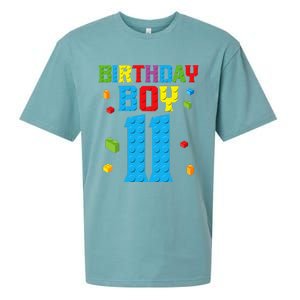 Master Builder 11th Birthday 11 Year Building Bricks Sueded Cloud Jersey T-Shirt