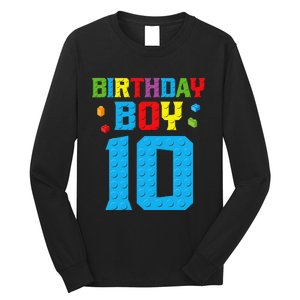 Master Builder 10th Birthday Ten 10 Year Building Bricks Long Sleeve Shirt