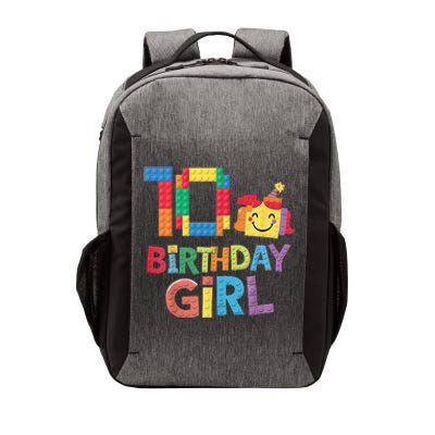 Master Builder 10th Birthday Girl 10 Year Old Brick Blocks Vector Backpack