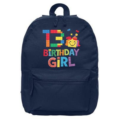 Master Builder 13th Birthday Girl 13 Year Old Brick Blocks 16 in Basic Backpack