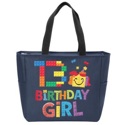 Master Builder 13th Birthday Girl 13 Year Old Brick Blocks Zip Tote Bag