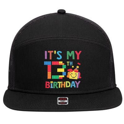 Master Builder 13th ItS My 13th Birthday Brick Blocks 7 Panel Mesh Trucker Snapback Hat