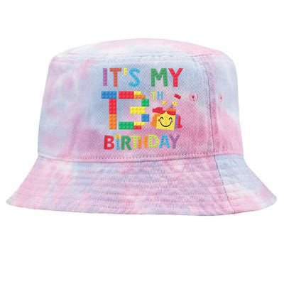 Master Builder 13th ItS My 13th Birthday Brick Blocks Tie-Dyed Bucket Hat