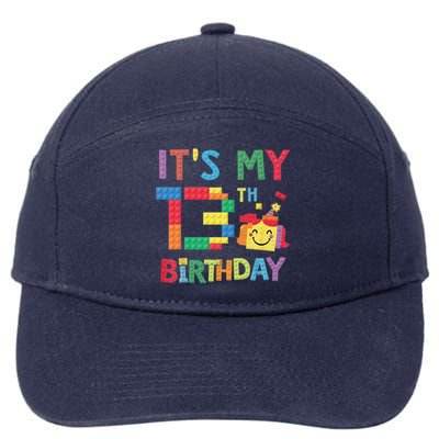 Master Builder 13th ItS My 13th Birthday Brick Blocks 7-Panel Snapback Hat